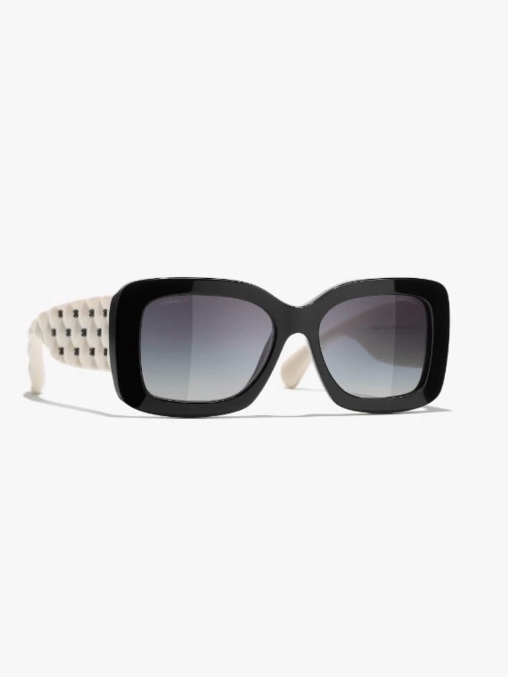 Authentic Chanel quilted polarized rectangle sunglasses 5483-A